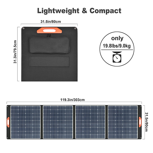 Monokristallines Silizium-Solarmodul für den Außenbereich, tragbare Photovoltaik-Falttasche