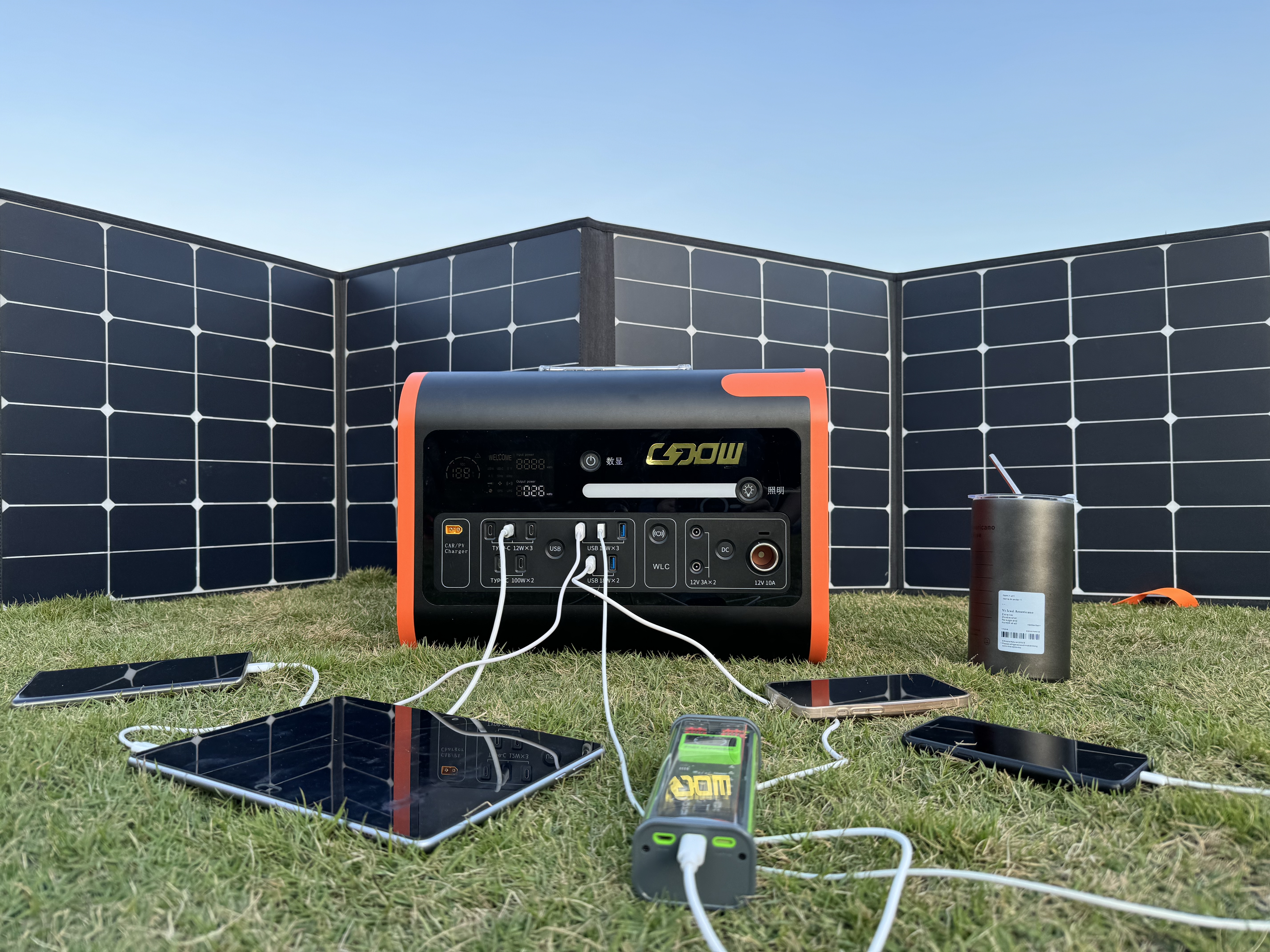 2200 W neue Energie große Kapazität tragbarer Solargenerator Energiespeicherkraftwerk mobile Stromversorgung im Freien für Notfälle