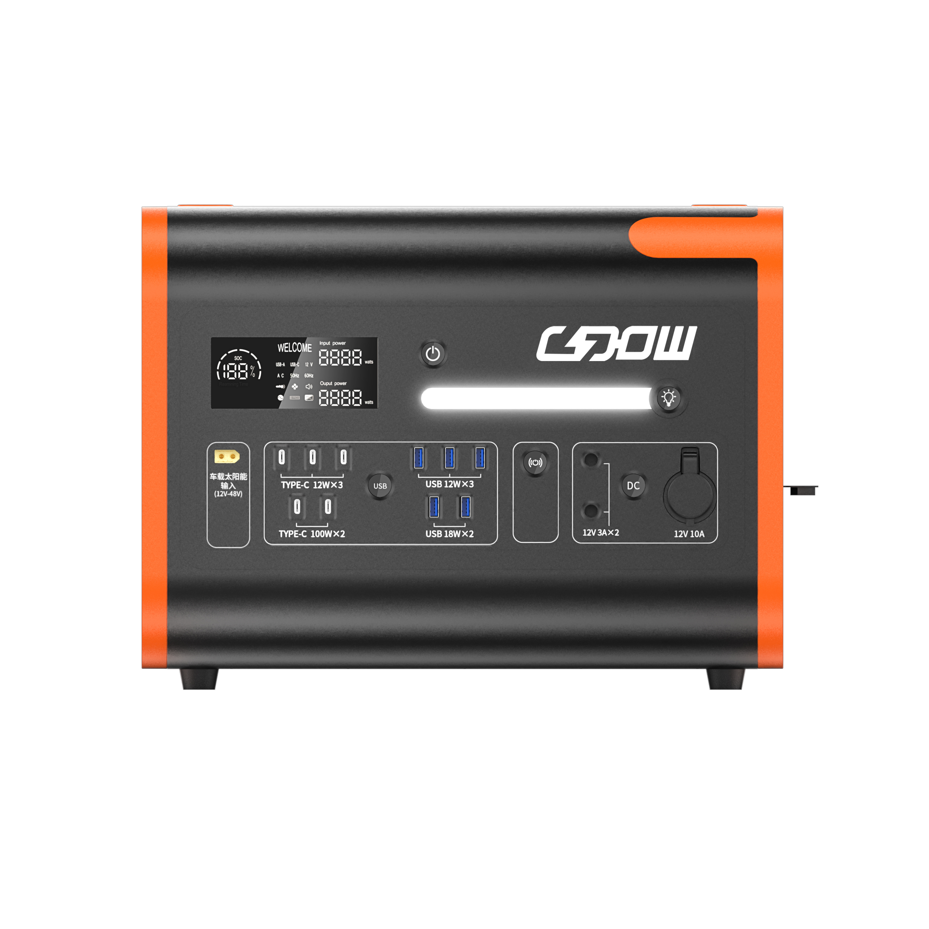 Tragbare, mobile Solar-Notstromstation mit 2200 W (2048 Wh) für Zuhause und Camping