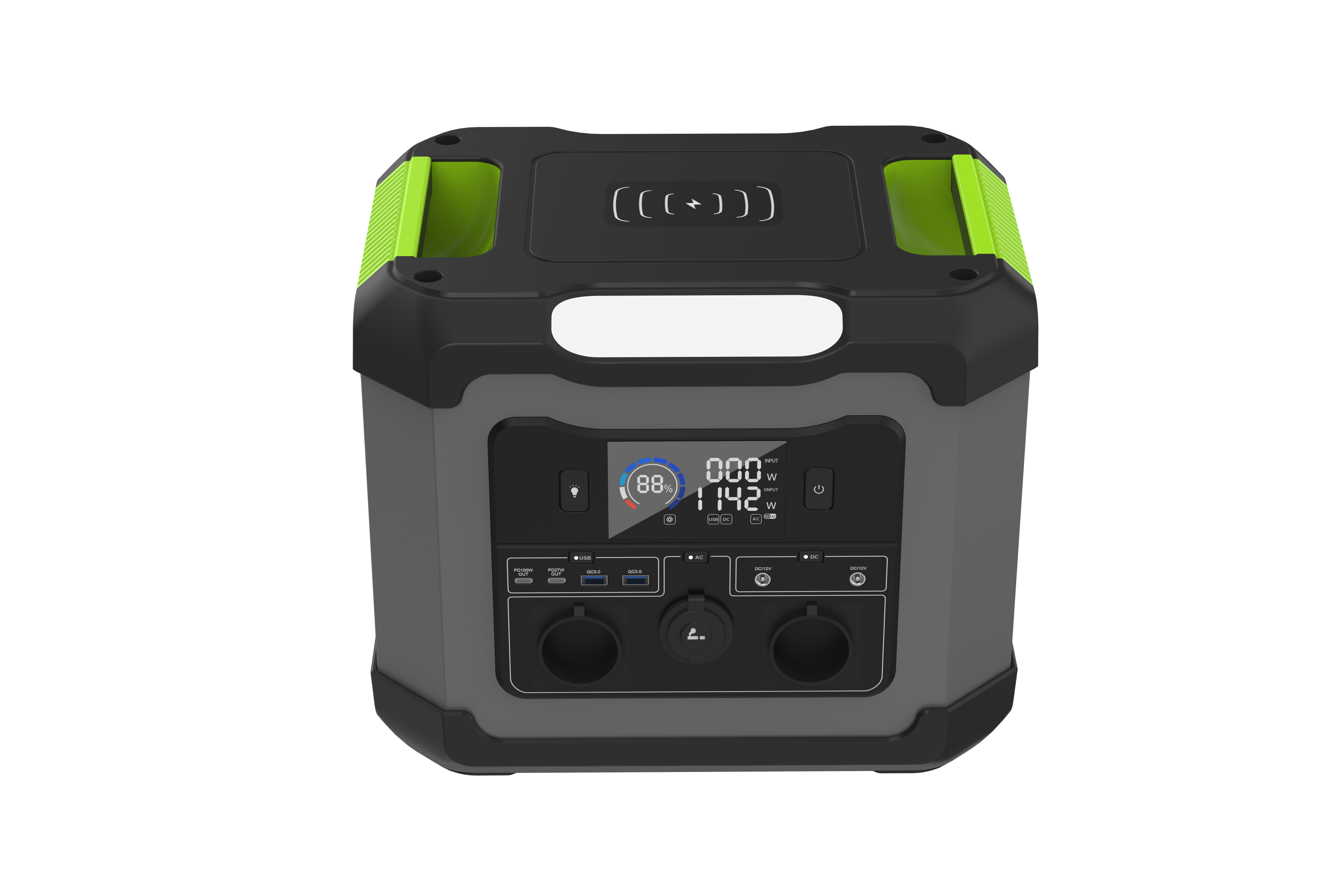 1200WLiFePO4 Batterie Camping tragbares Kraftwerk Solargenerator Energiespeicher